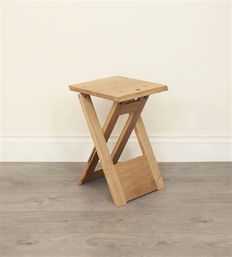 Wooden Folding Stool Or Side Table By Griffin And Sinclair