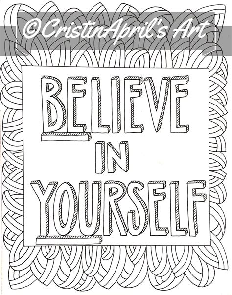 Adult Coloring Pages Believe Coloring Pages
