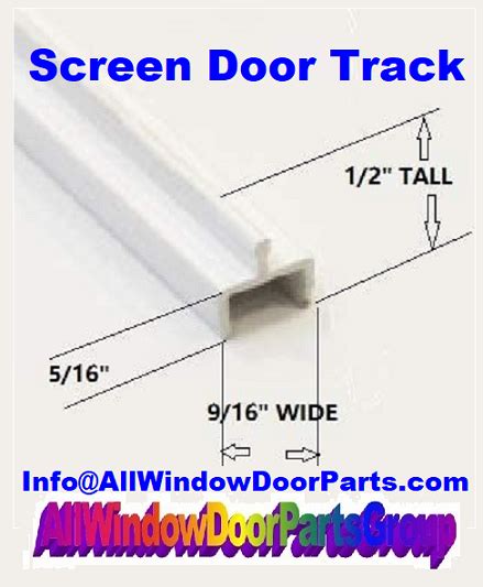 Replacement Screen Door Track Plastic Sliding Screen Track Assembly