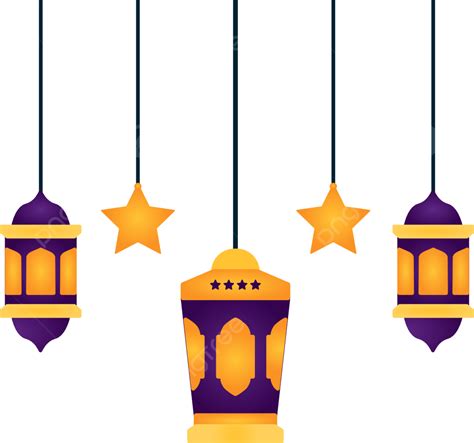 Linterna Ramadán Con Decoración De Estrellas Png Lámpara Islámico