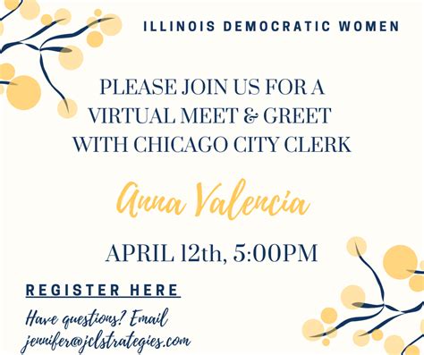Illinois Democratic Women Idw Meet And Greet With Anna Valencia