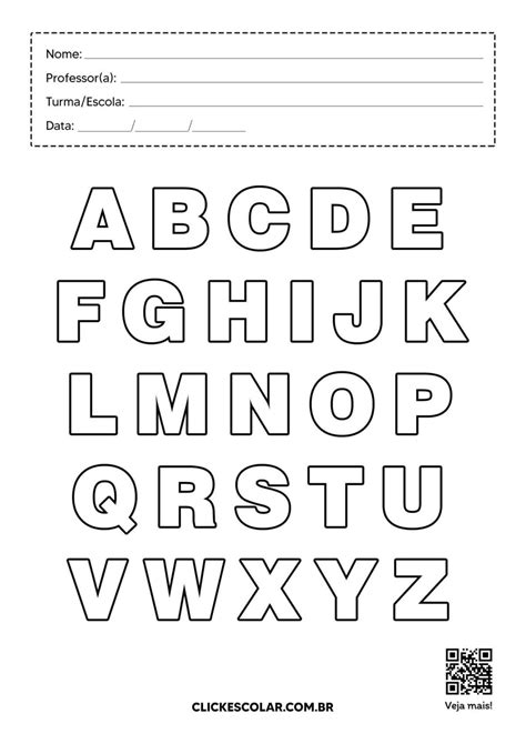 Alfabeto Para Imprimir Click Escolar