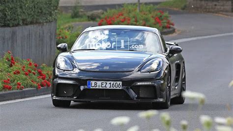 Motor Porsche Cayman Gt Spied Nearly Naked Luxury Auto Collection