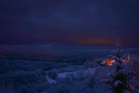 Beautiful Snowy Evening Snowy Evening In Village Radatović Flickr