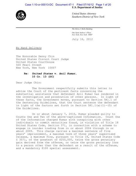 Pdf Us Department Of Justice Letter