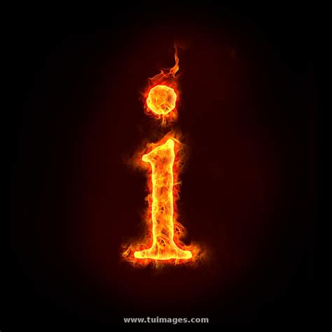 Stock Images Fire Alphabets Small Letter I Stock Photos