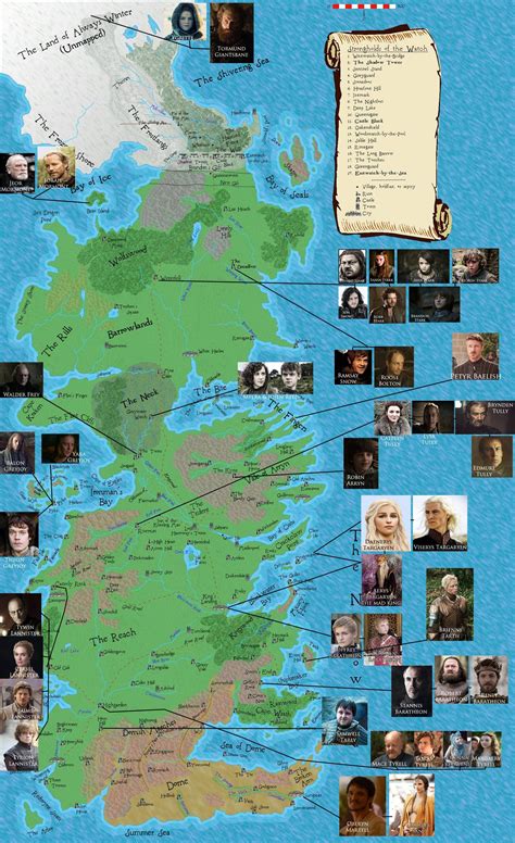 Game Of Thrones Map And Houses