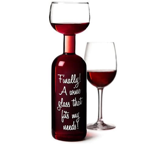 Wine Bottle Glass 750ml Novelty Wine Glass Holds 1 Whole Wine Bottle Ebay