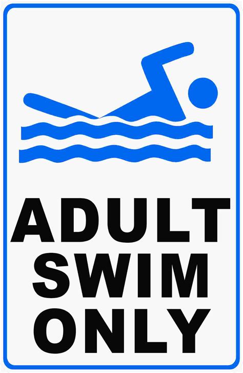 Adult Swim Only Sign Signs By Salagraphics