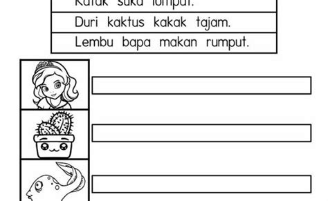 Lembaran Kerja Menulis Prasekolah