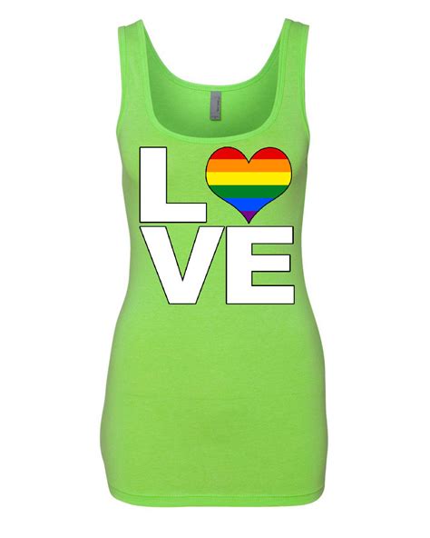Make Love Gay Pride Lgbtq Rainbow Tank Top Equal Rights Tolerance Ebay