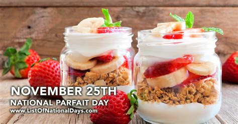 National Parfait Day List Of National Days