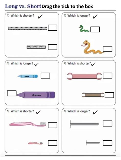 Measurement Online Worksheet For Grade 1 You Can Do The Exercises