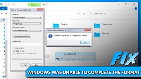 Fix Windows Was Unable To Complete The Format Error 2023 Guide Geek