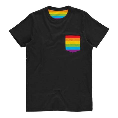 rainbow and co trans pride flag pocket t shirt