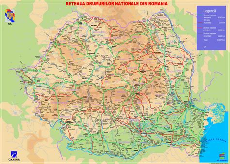 Harta Drumurilor Nationale Din Romania Profu De Geogra