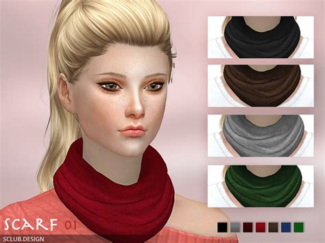 The Sims Resource S Club Ts4 Scarf N1 F