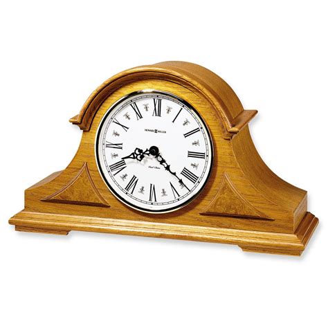 Howard Miller Burton Oak Finish Wood Chiming Quartz Mantel Clock Nubo