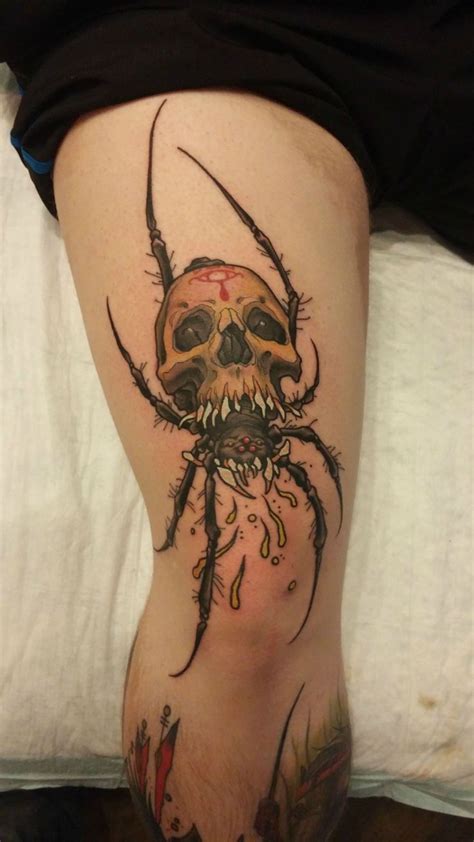 Maybe you would like to learn more about one of these? Skull and Spider Tattoo Designs | Tatuaje de araña ...