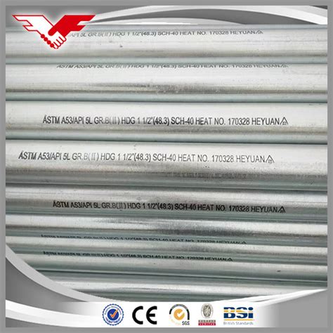 Hot Dipped Galvanized ASTM A A Grade B Schedule Seamless Steel Pipe China Seamless