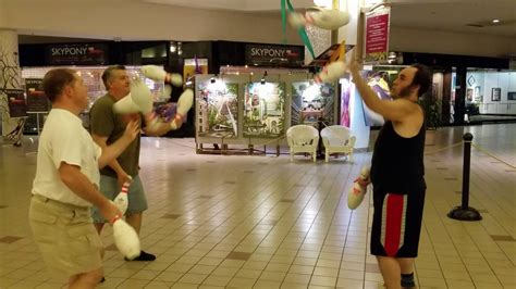 The Clown Gym Juggling Bowling Pins Feed Youtube