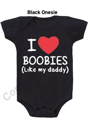 I Love Boobies Like My Daddy Gerber Onesie Funny Baby Shower Gift Infant T Shirt