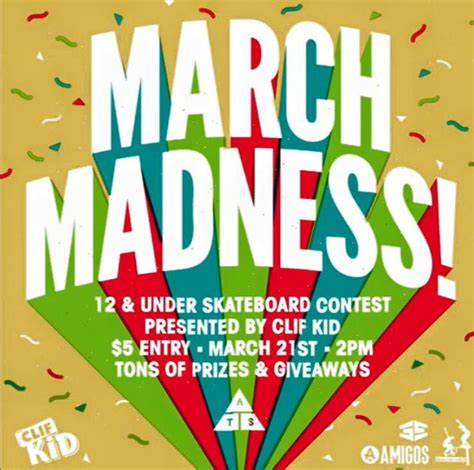 March Madness 12 And Under Skate Contest Presented By Clif Kid Sat 3