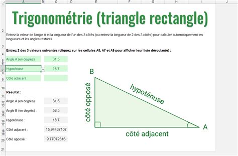 Trigonométrie triangle rectangle