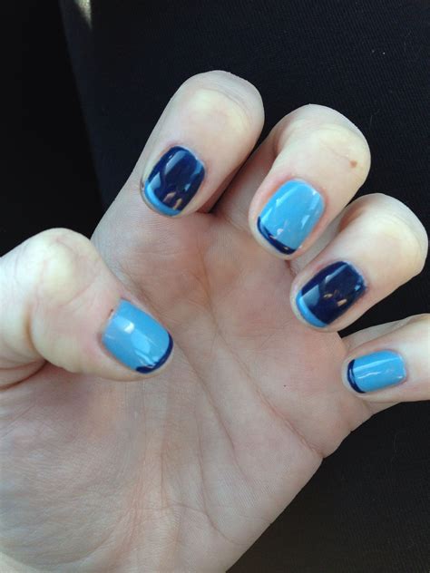 Blue French Nails French Nails Nails