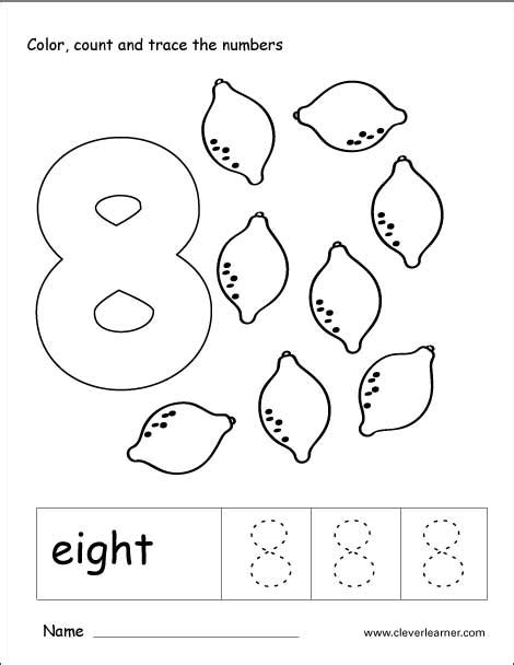 Preschool Math All About The Number 8 Worksheets 99worksheets Number