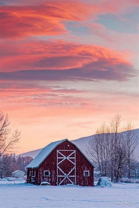 Barn In Winter Country Barns Country Life Country Roads North