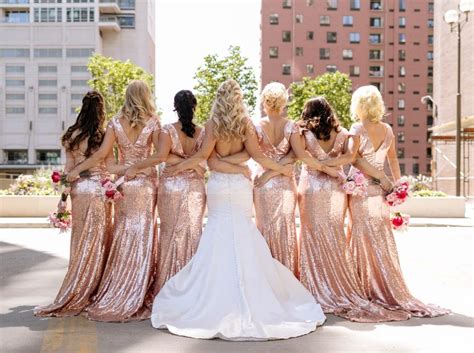 Rose Gold Wedding Bridesmaid Dress Fashion Dresses