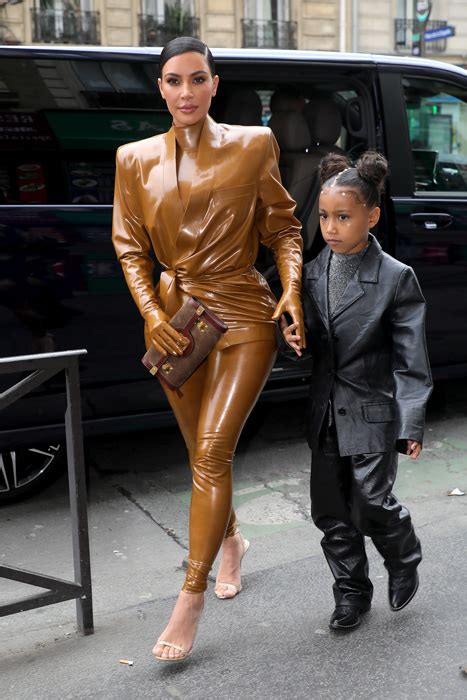 Kim Kardashians Daughter North Wears Head To Toe Leather