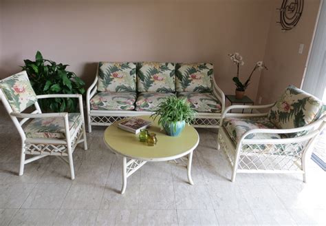 Maybe you would like to learn more about one of these? Vintage Rattan Bamboo Furniture Set 4 Piece Palm Beach Style