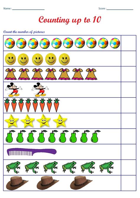 Counting Activities For Kindergarten Kindergarten Online Worksheets