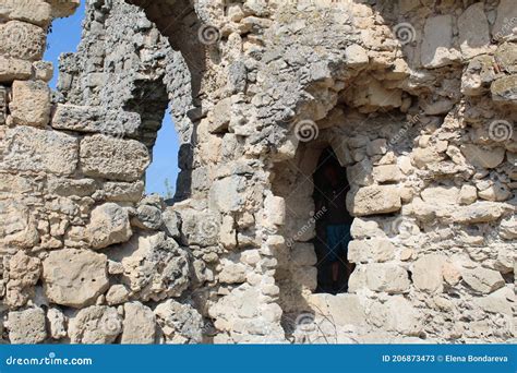 Ruins Of The Old Ancient Fortress Sights In The Crimea Stock Image