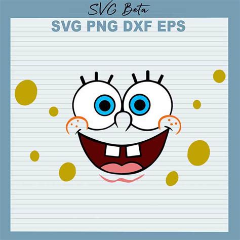 Spongebob Face Svg Spongebob Squarepants Svg Spongebob Face Svg Png Dxf