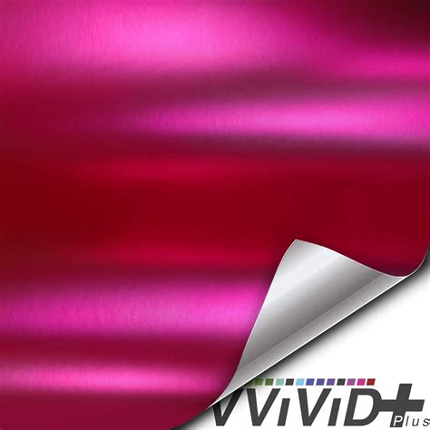 Vvivid Premium Satin Chrome Hot Pink Vinyl Wrap Roll Wair