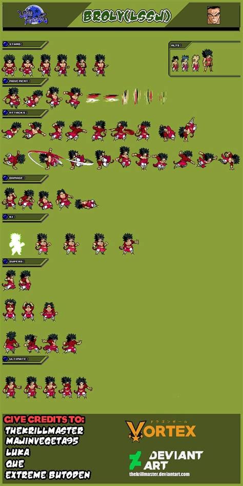 Broly Ssj Swl Sprite Sheet By Orumaitoobeso On Devian