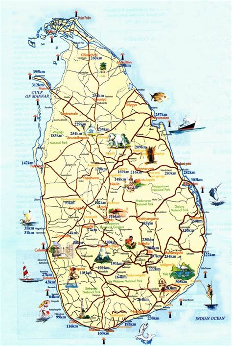 Tourist Map Of Sri Lanka Sri Lanka Asia Mapsland Maps Of The World