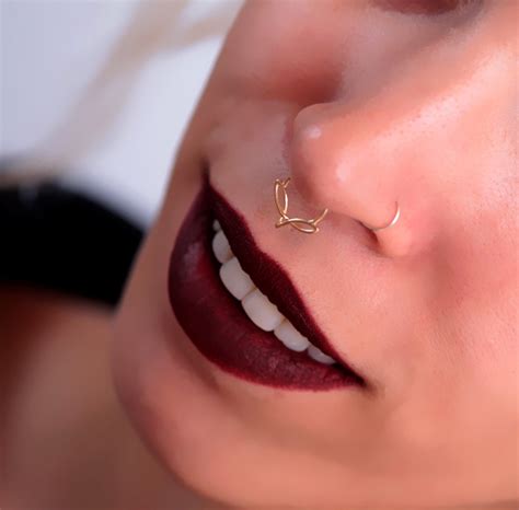 Gold Nose Ring Gold Septum Ring Nose Jewelry Nose Hoop Etsy