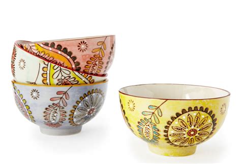 One Kings Lane Playful Pieces Asst Of 4 Paisley Bowls Paisley