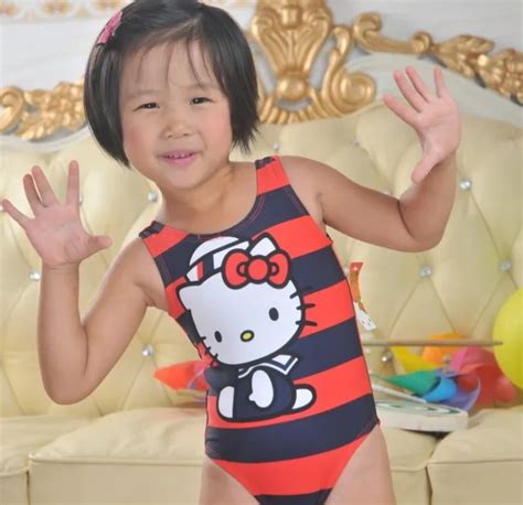 hello kitty official girls swimming bikini age 2 5 years bambine e ragazze sport e tempo libero