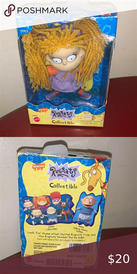 Nib Vintage Angelica Rugrats Collectible Doll Slumber Parties Angelica Nickelodeon Mattel