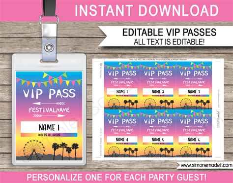 30 Free Printable Vip Pass Template