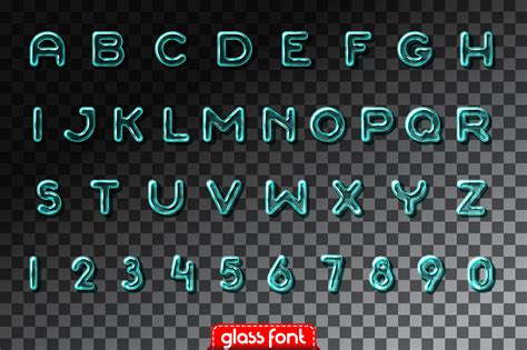 Realistic Glass Alphabet Graphic By Nrey · Creative Fabrica
