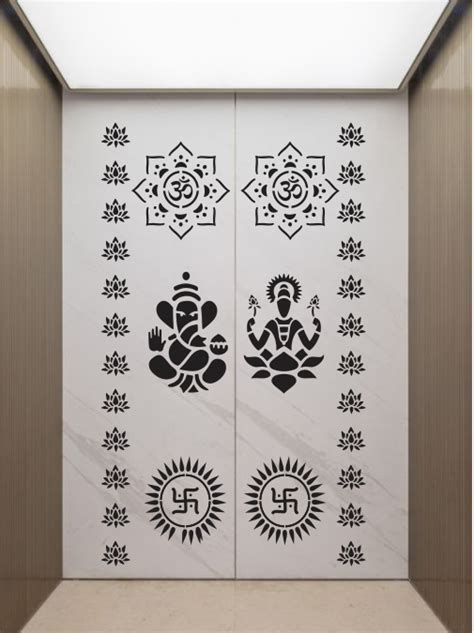 Laxmi Ganesha Double Door Design Pooja Room Door Design Double Door