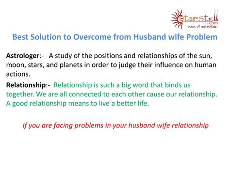 Ppt Best Solution To Overcome From Husband Wife Problem Powerpoint