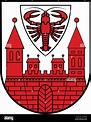 Official coat of arms vector illustration of the German town of COTTBUS ...