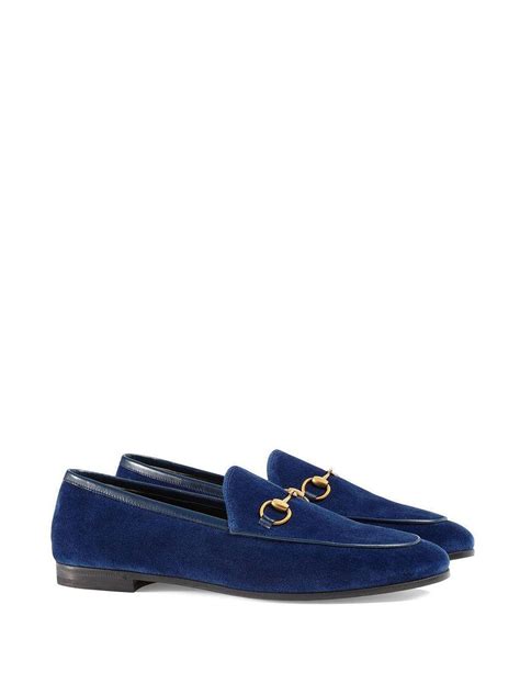 Gucci Jordaan Velvet Loafer In Cobalt Blue Blue Lyst